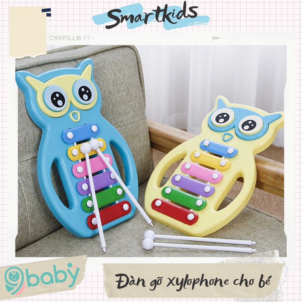 Đồ chơi nhạc cụ đàn gõ Xylophone Toyshouse hình cú mèo đáng yêu cho bé
