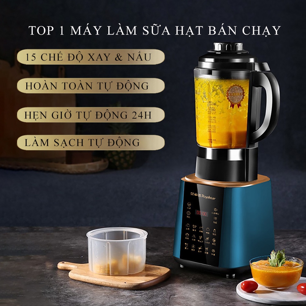 Máy làm sữa hạt Royal Star Chính hãng, Bảng điều khiển cảm ứng hiện đại tiện dụng. Bảo hành 2 năm lỗi đổi mới 7 ngày đầu