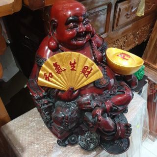 Tượng ông di lặc bột đá cao 38cm