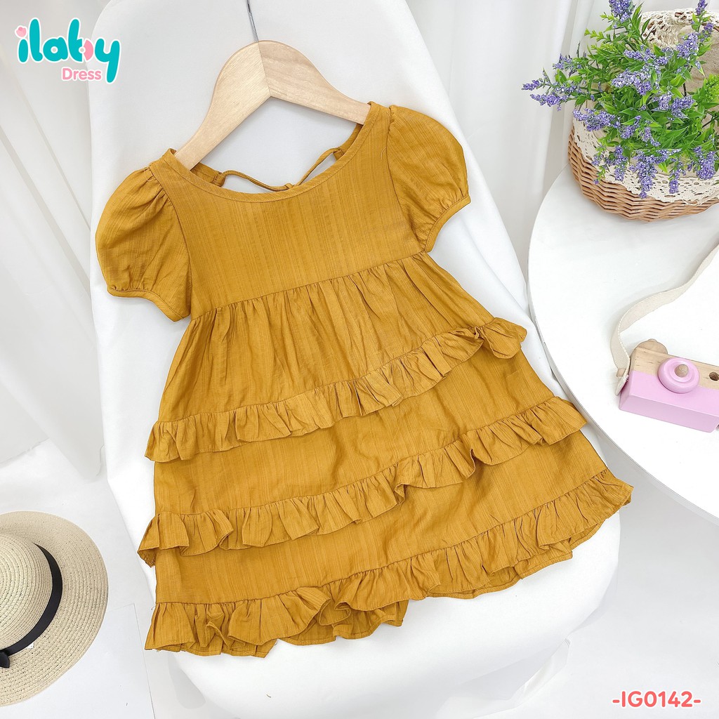 Váy cho bé gái ILABY baby doll khoét lưng [10IG01420521] – ILABY >>> top1shop >>> shopee.vn