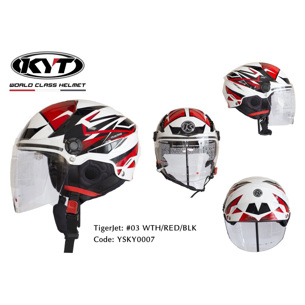 Nón bảo hiểm 3/4 KYT Tiger Jet cao cấp mẫu mới nhất