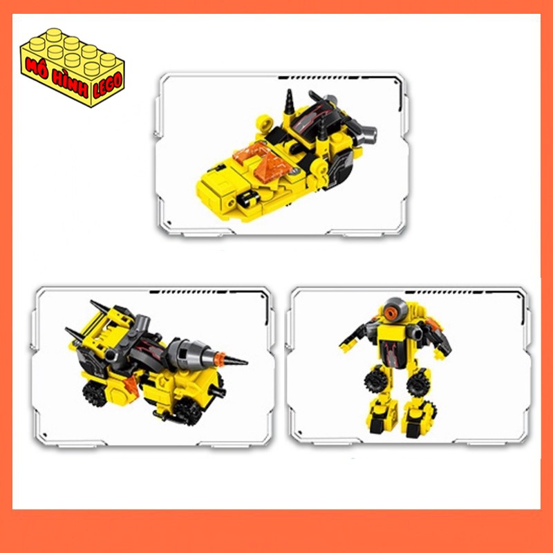 Đồ chơi lắp ráp lego giá rẻ 8 trong 1 Panlos brick 633026 mô hình robot Robot siêu nhân khổng lồ 741 chi tiết