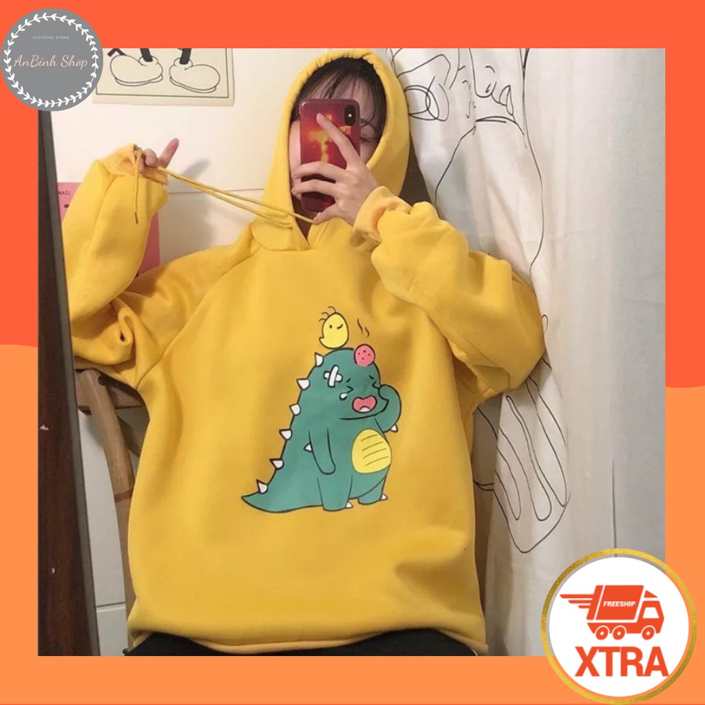 Áo Hoodie khủng long u đầu khóc nhè siêu Cute , free size dưới 55kg, hoodie nam nữ dễ thương mẫu siêu hot mùa này