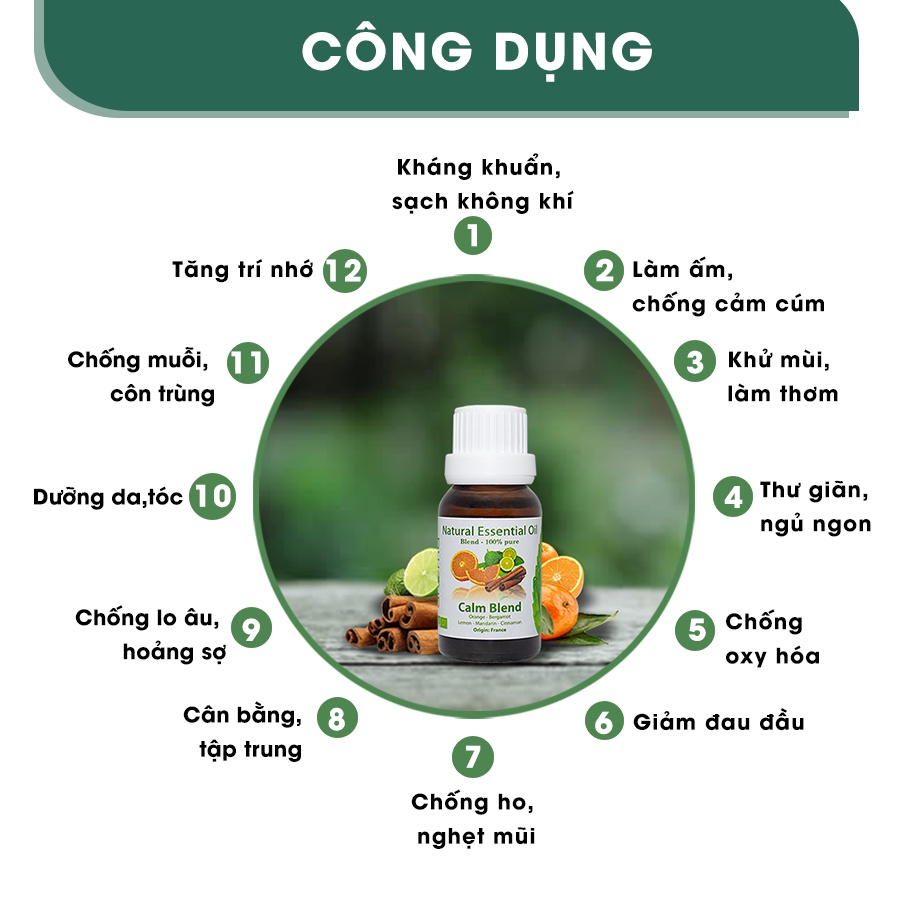 Tinh dầu xông AROMA Cam quế 10ML