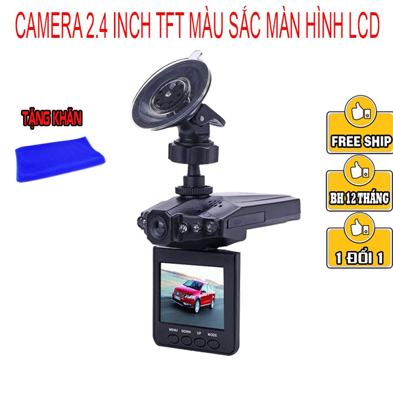 Camera hành trình ô tô H198 2.4 inch TFT màn hình LCD-HD 1080P giao diện USB 2.0 góc quay 270 độ