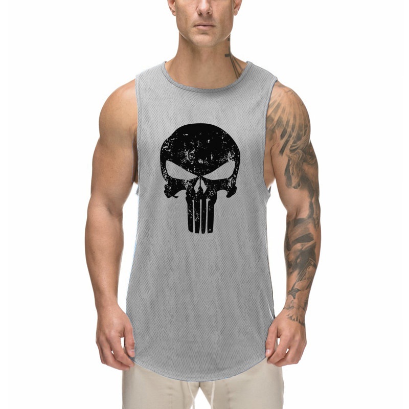 Áo thun ba lỗ thể thao mau khô họa tiết độc đáo cho nam