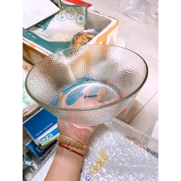 Bát loa thủy tinh 1l to đẹp quà từ Ensure