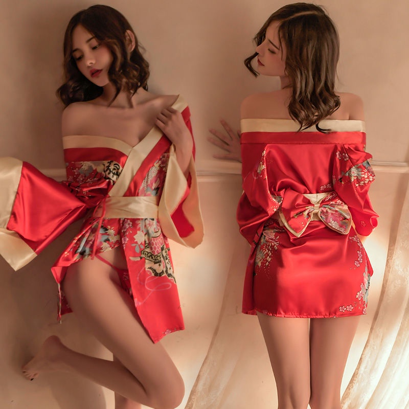 Set Đồ Ngủ Kimono Nhật Bản Quyến Rũ Cho Nữ