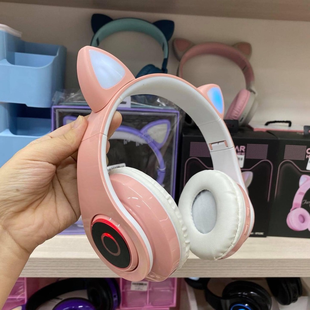 Tai nghe bluetooth, tai nghe mèo, tai nghe không dây chơi game hxz shop bảo hành 1 năm