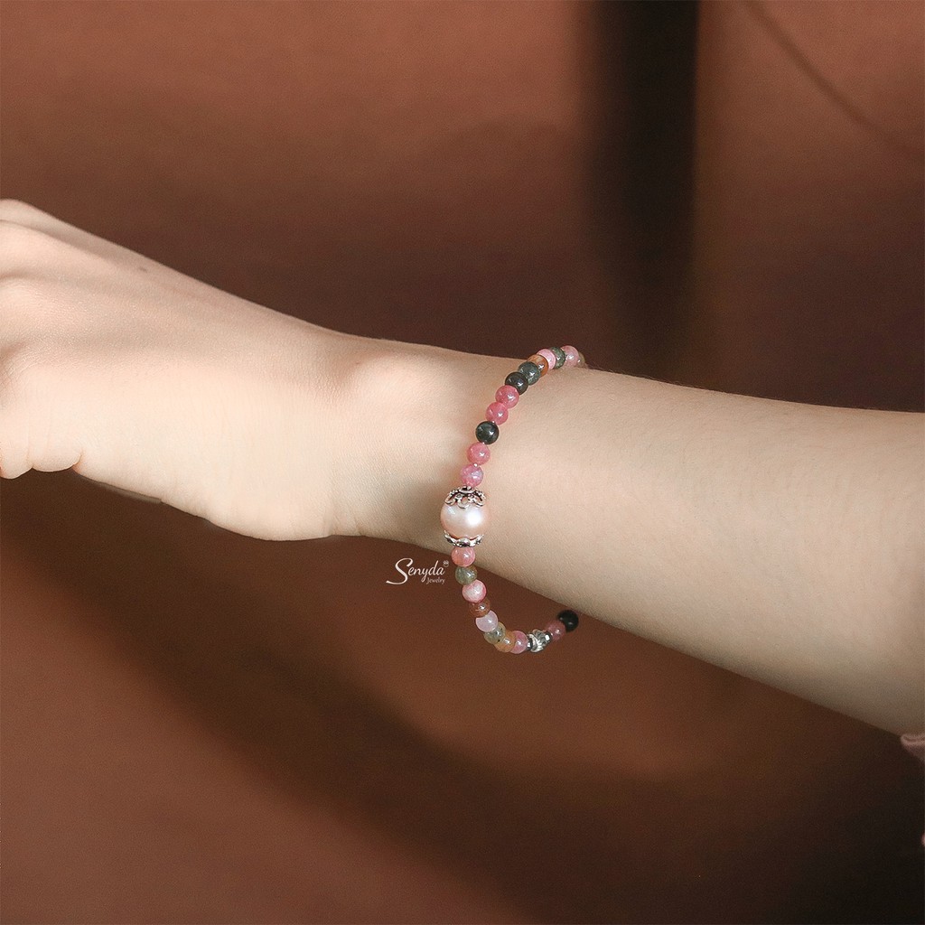Trang sức Vòng tay BẠC 925 SENYDA Tour mix Ngọc trai nước ngọt VT121
