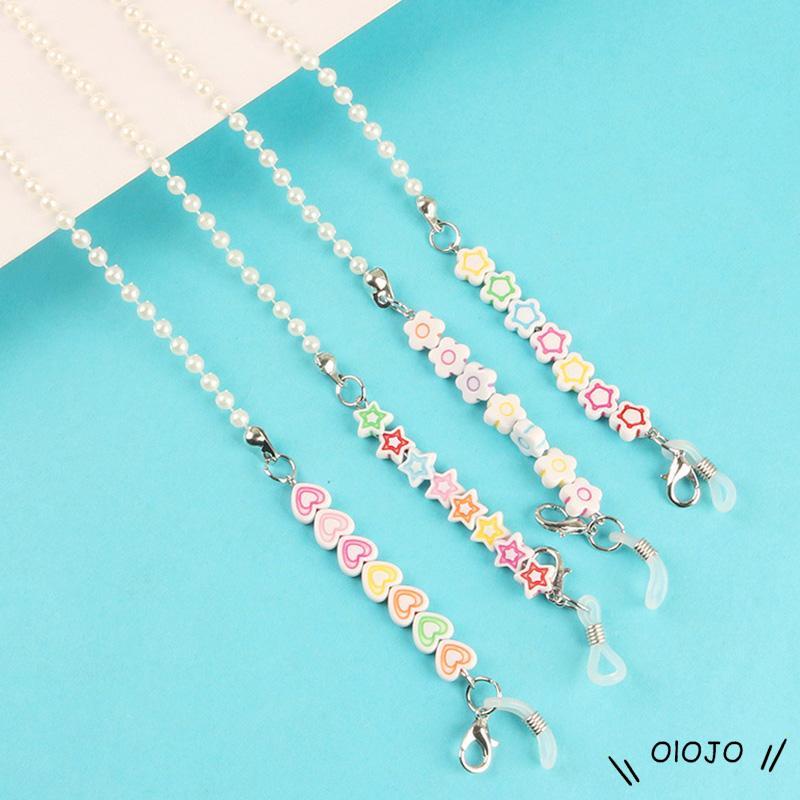 Dây đeo mắt kính / khẩu trang làm từ acrylic trong suốt trang trí mặt cười dễ thương