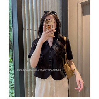 Maihuong⚡️áo vest đen cộc tay cho nữ giá tốt