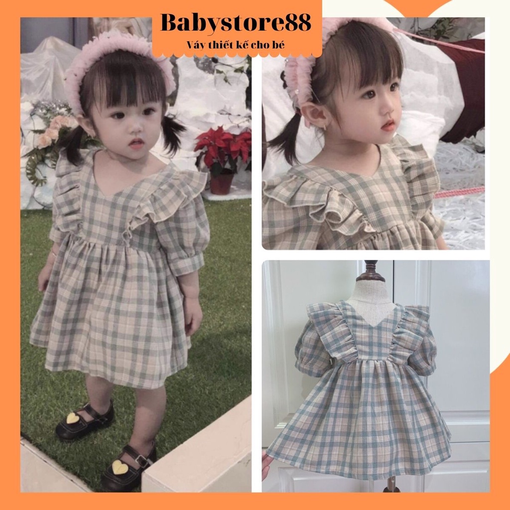 Váy bé gái sơ sinh 0 1 2 3 4 5 6 7 8 tuổi - BABYSTORE88 - Đầm cho bé gái hàng thiết kế cao cấp V1