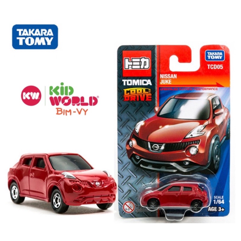 Xe mô hình Tomica Card Cool Drive Nissan Juke TCD05. Made in China. Tỷ lệ 1:64.