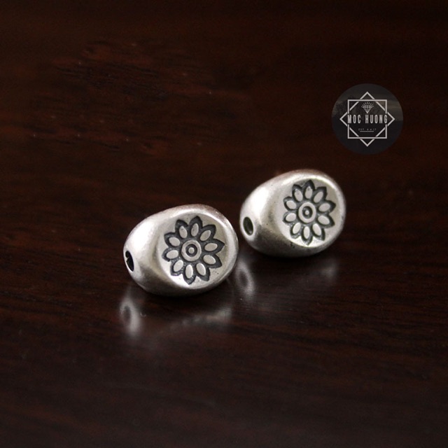 [Bạc 925] Charm bạc in hoa - MH315