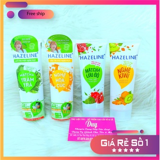 Sữa Rửa Mặt Hazeline - Nghệ Kiwi & Matcha Lựu Đỏ Cho Làn Da Sáng Mịn 100g