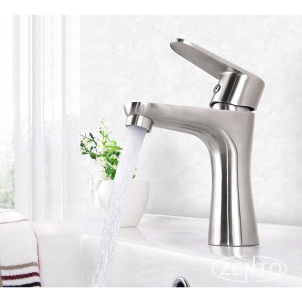 Vòi Lavabol Inox SUS 304 V302, Vòi rửa mặt nóng lạnh, vòi nóng lạnh inox 304