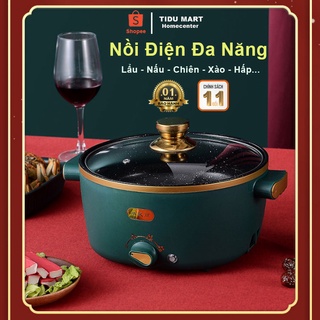 [SALE ] Nồi Điện Đa Năng (Lẩu, Nấu, Xào, Chiên,Hấp,Nấu Cơm,Nấu Cháo..)Mini Tiện Lợi [FREE EXTRA]