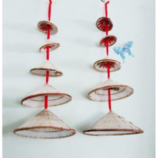 NÓN LÁ TRANG TRÍ CHUÔNG GIÓ