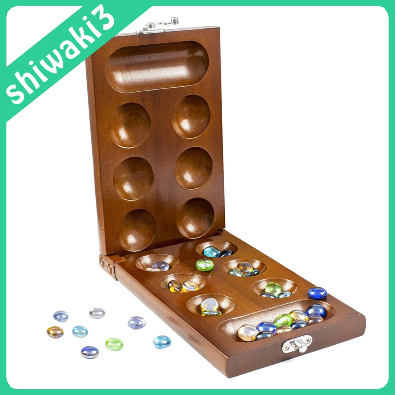 Bộ Trò Chơi Mancala Chiến Lược Bằng Gỗ Cho Trẻ Em Và Người Lớn