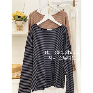Áo len kẻ ngang chất xốp