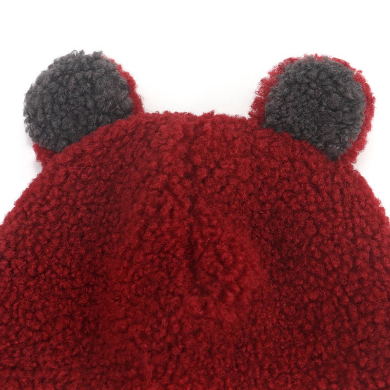 Mũ Beanie Vải Bông Giữ Ấm Tai Gấu Dễ Thương Cho Bé