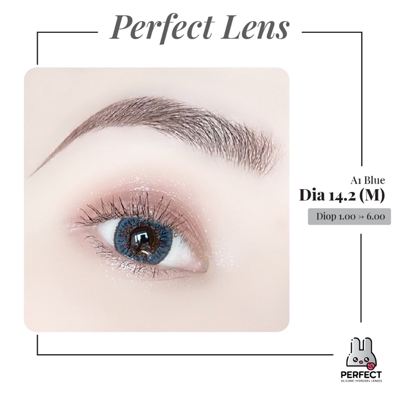 Lens Mắt , Kính Áp Tròng A1 BLUE Có Độ Cận và Không Độ , DIA 14.2 , Dành Cho Mắt Nhạy Cảm Giá Sale