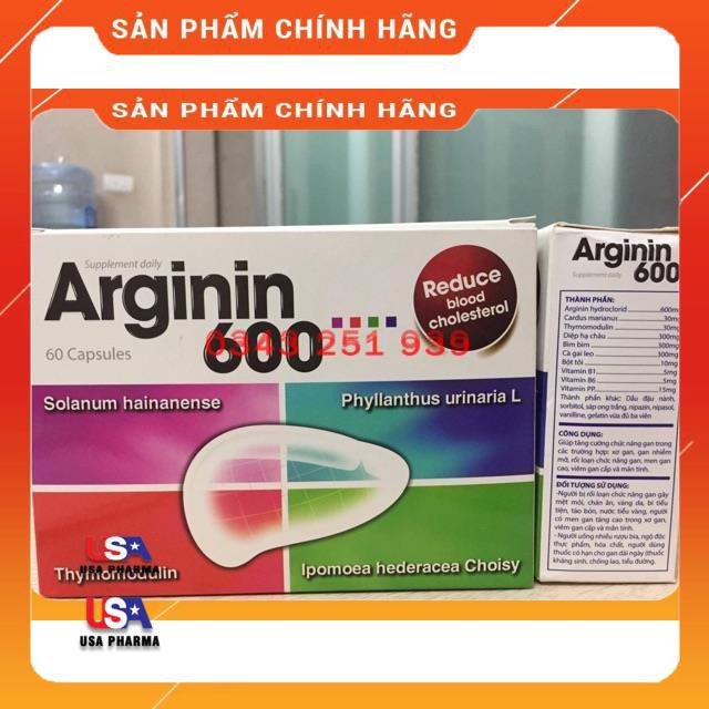 Arginin 600 USA Giúp tăng cường chức năng gan hiệu quả - 60 viên