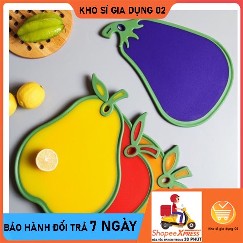 Thớt Nhựa Hình Trái Cây Nhựa PP, Viền silicone tiện dụng, Hợp chất kháng khuẩn tự nhiên làm từ vỏ sò an toàn sức khỏe