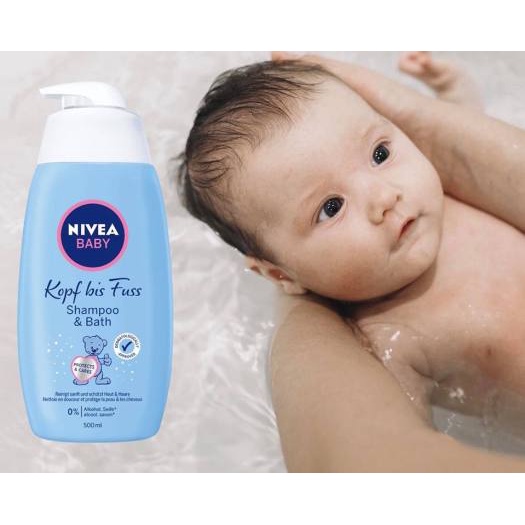 Tắm Gội NIVEA Baby Shampoo & Bath 500ml