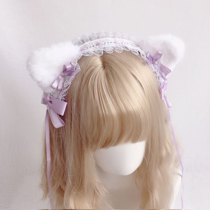 Băng Đô Nơ Tai Mèo Dễ Thương Phong Cách Lolita