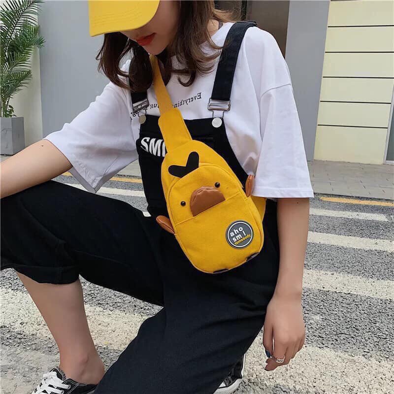Túi Đeo Chéo Nam Nữ Hình Vịt Con Xinh Xắn