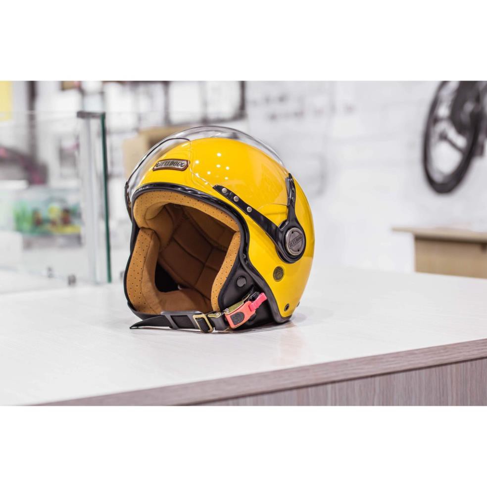 MŨ BẢO HIỂM 3/4 BULLDOG POM [TẶNG KÈM KHÓA SỐ ĐA NĂNG]_Phuotarmor