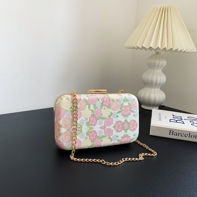 Túi đeo vai IELGY dây xích in họa tiết tinh tế thời trang cho nữ