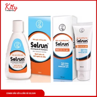 Bộ 1 dầu gội chống gàu Selsun 100ml+ 1 dầu xả dưỡng tóc Selsun 100ml