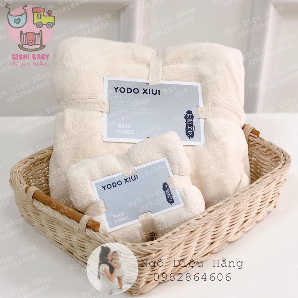 Set khăn tắm khăn mặt bông xuất Nhật Yodo Xiui