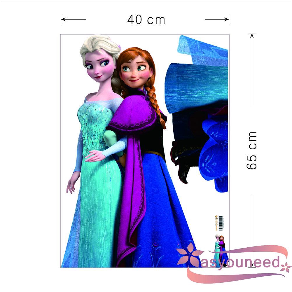 Miếng dán trang trí tường hình FROZEN Elsa&amp;Anna L01