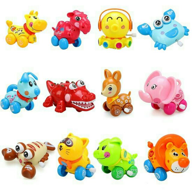 Đồ chơi con lên dây cót chọn hình cho bé - Thú chạy cót đáng yêu