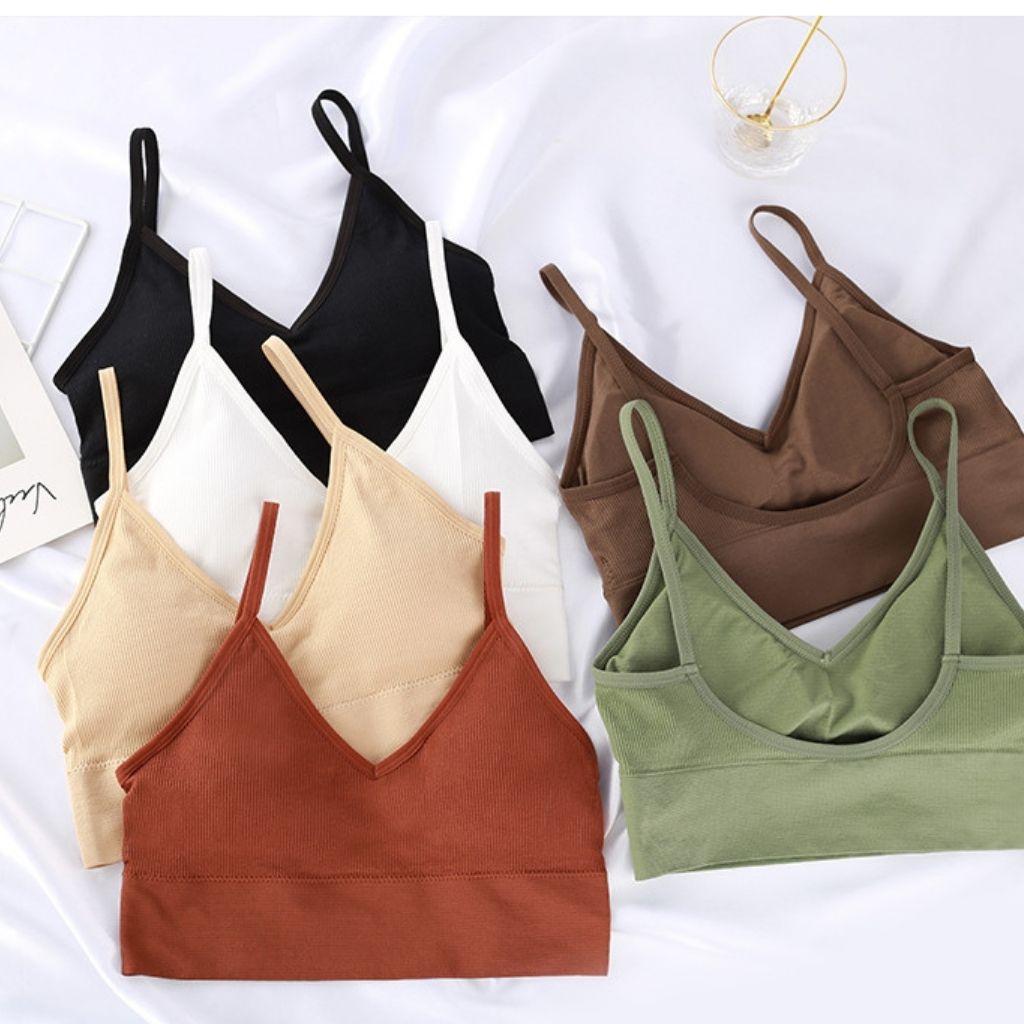 Áo bra nữ 2 dây tập gym yoga thể thao, áo lót không gọng hở lưng JOCOSI B367