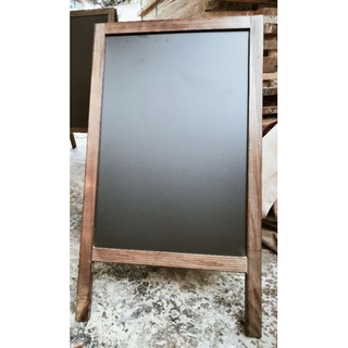 bảng đen menu viết bút huỳnh quang chân liền một mặt màu nâu 50*80