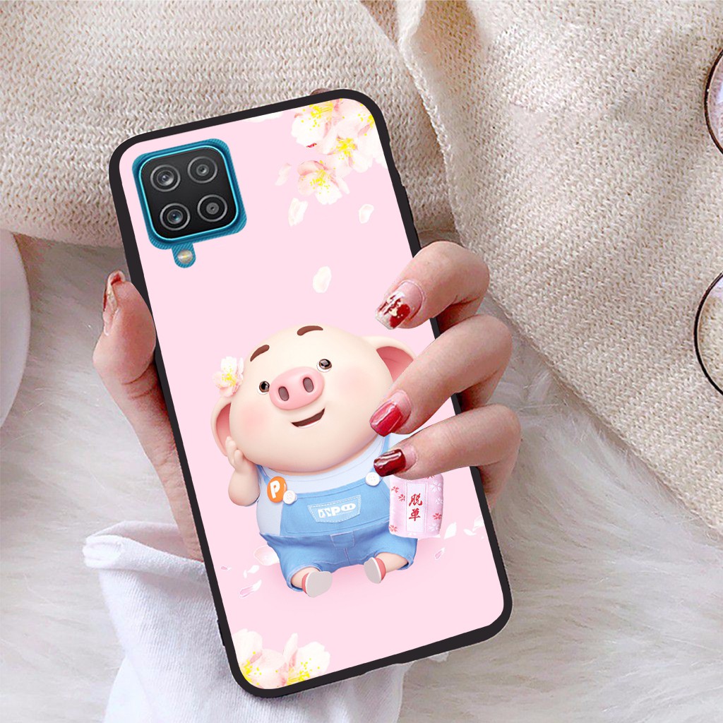 Ốp lưng Samsung Galaxy A12 viền dẻo TPU BST Lợn Tết