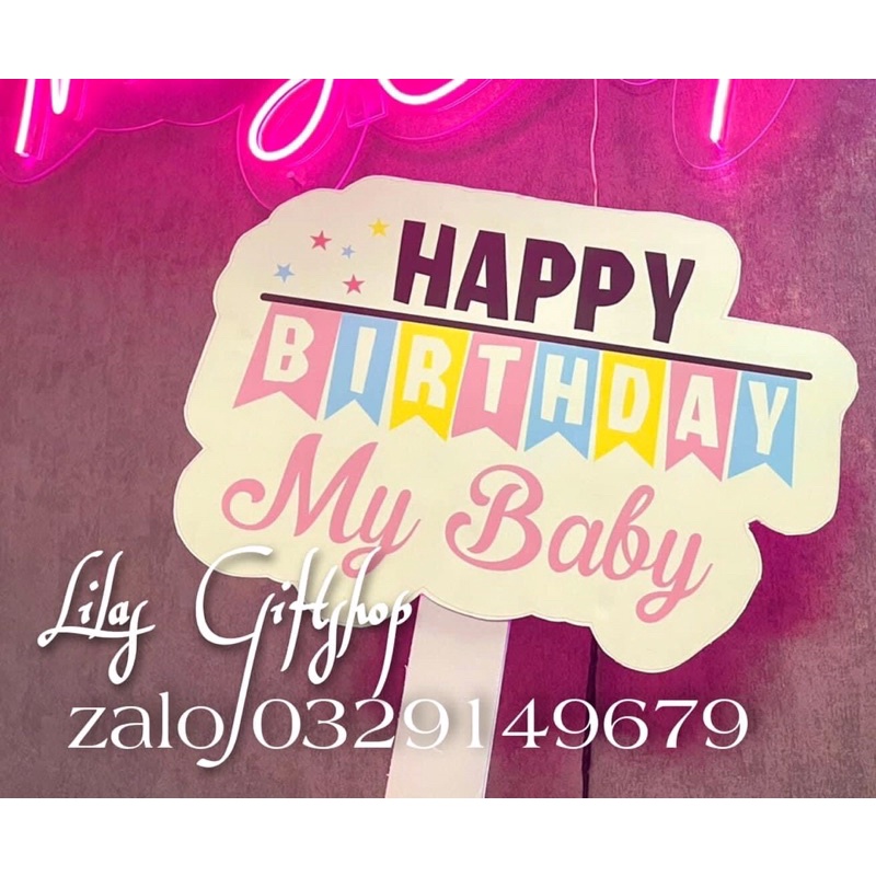 Hastag cầm tay trang trí sinh nhật, sự kiện