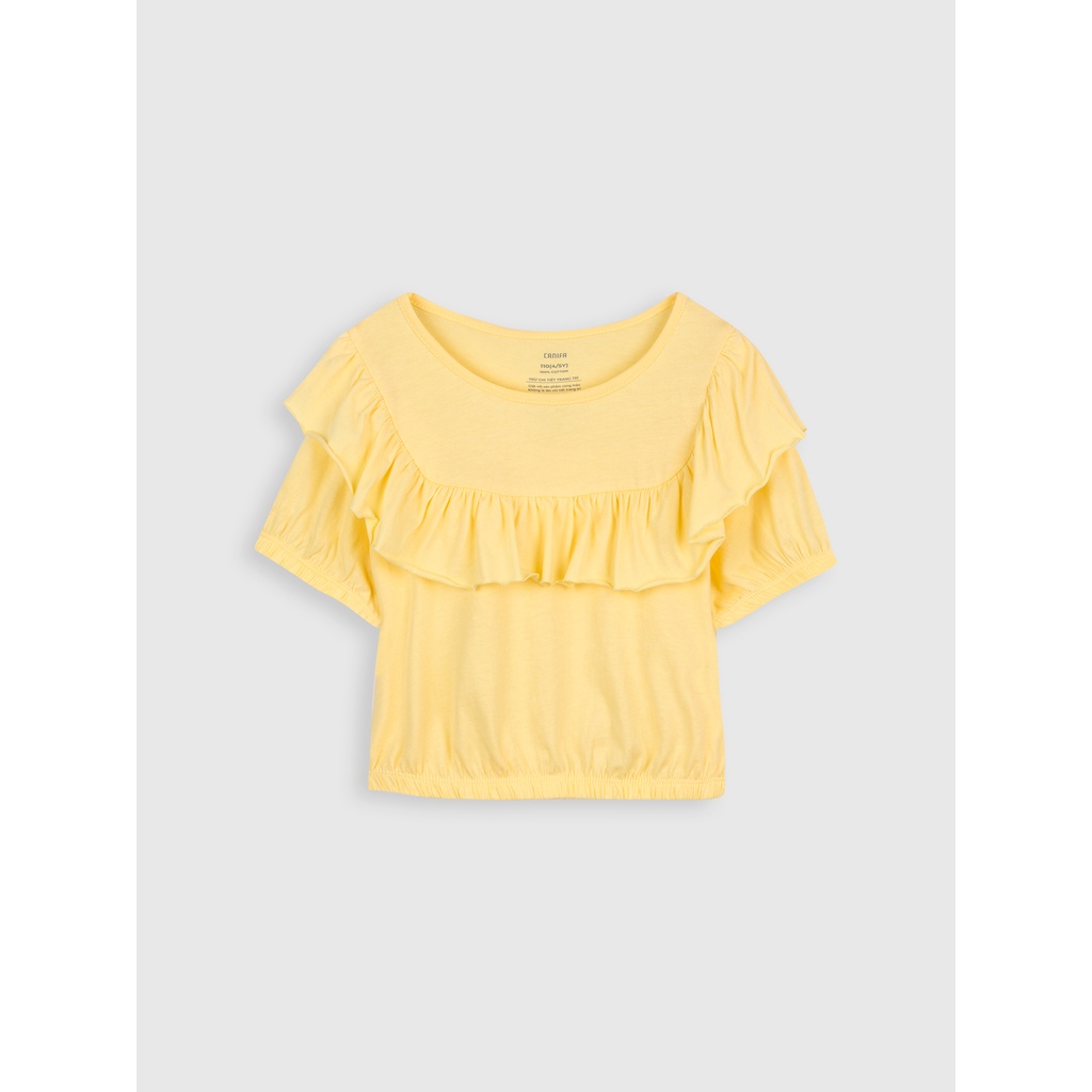 Áo phông bé gái cotton USA bèo ngực CANIFA - 1TS21S002