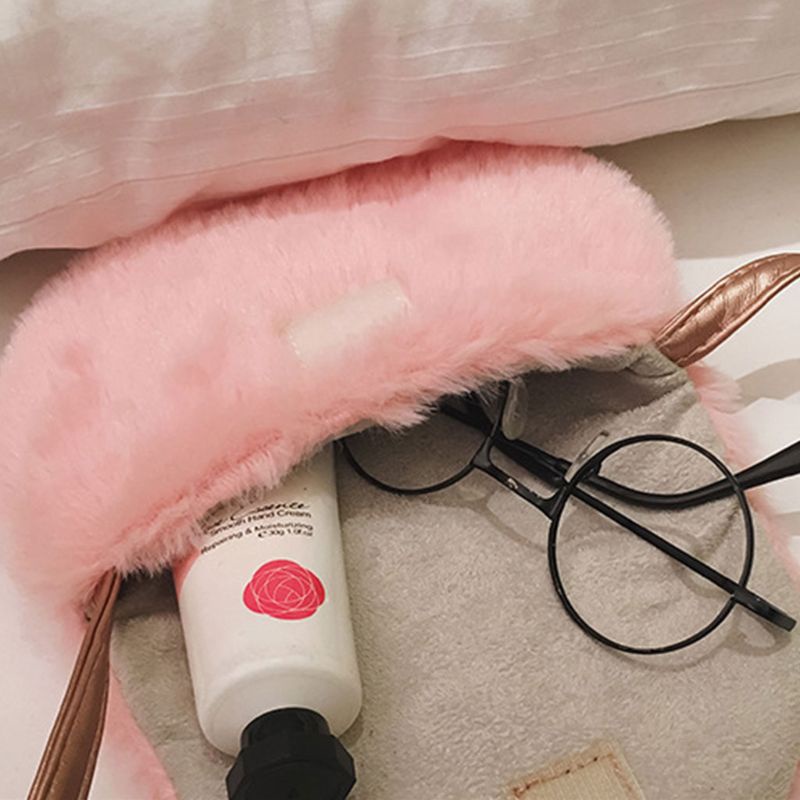 Túi Đeo Chéo Lông Giả Hình Hoạt Hình Đáng Yêu Cho Bé