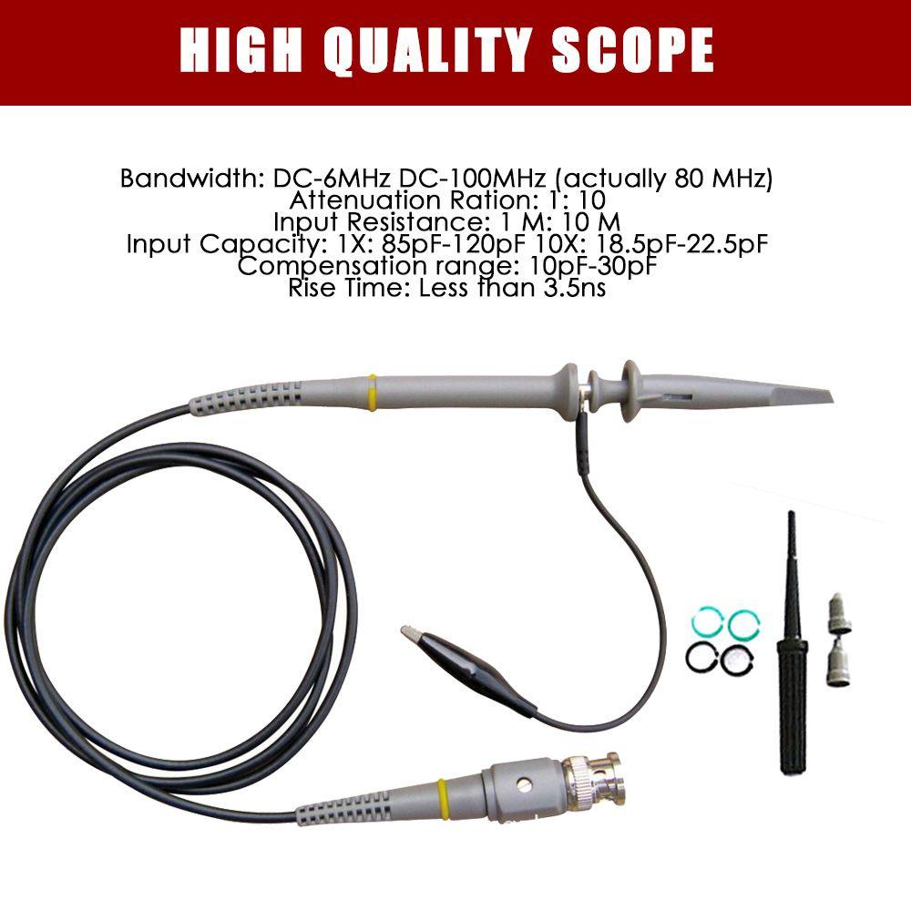 WTTLE Đầu Dò Dao Động P6100 Đầu Dò 1X 10X