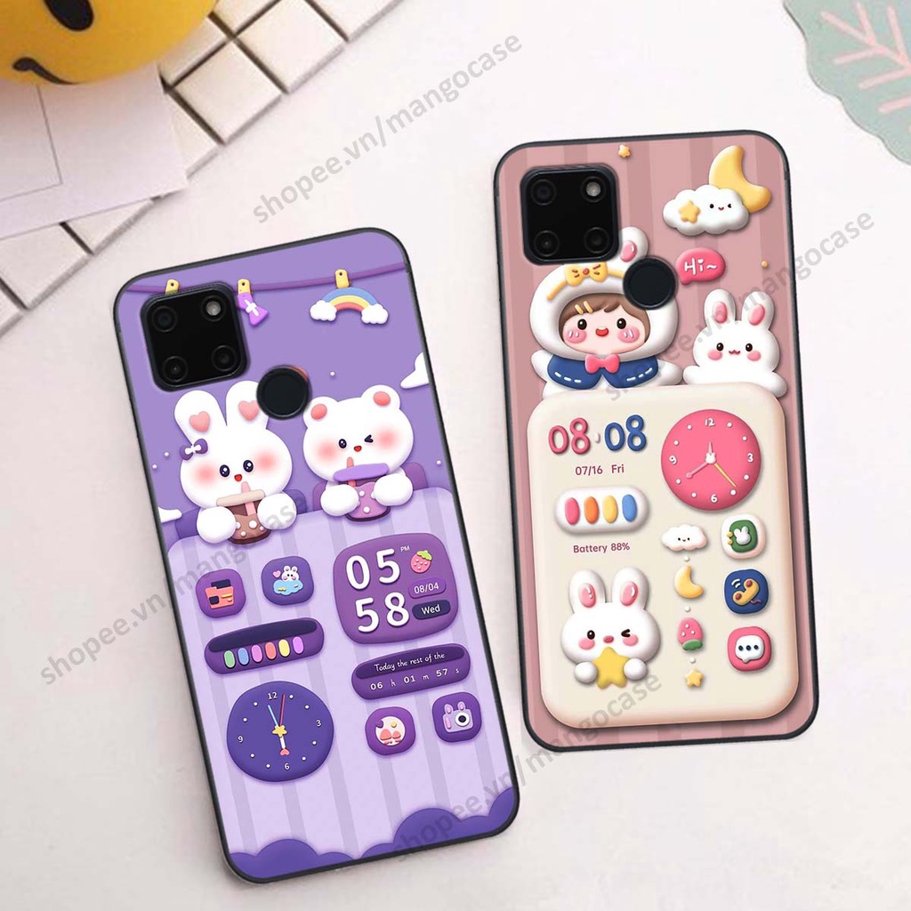 Ốp lưng Realme C20 / C21Y hình gấu, thỏ, đồng hồ cute dễ thương
