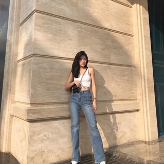 Flare jean dài