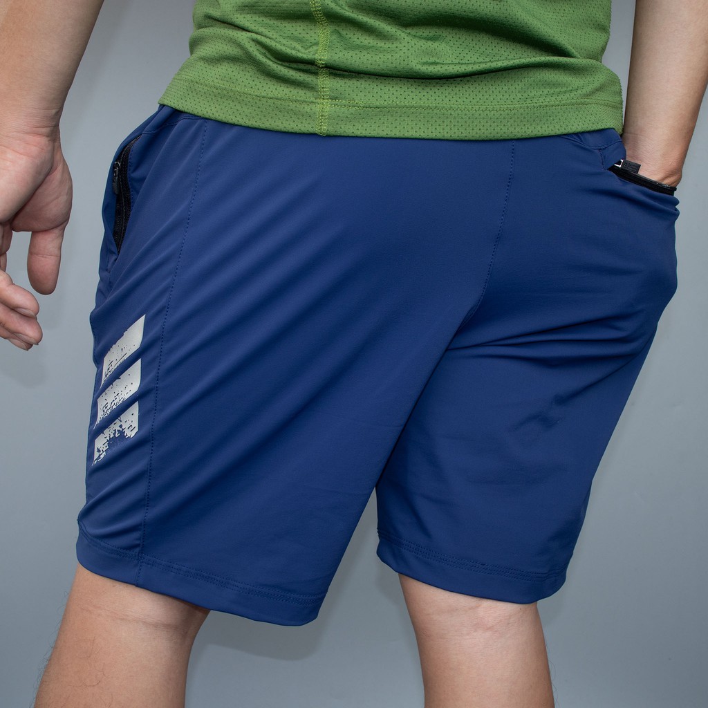 Quần short đùi thể thao nam chất gió co giãn 4 chiều không thấm nước Das 3 sọc bên sườn | BigBuy360 - bigbuy360.vn