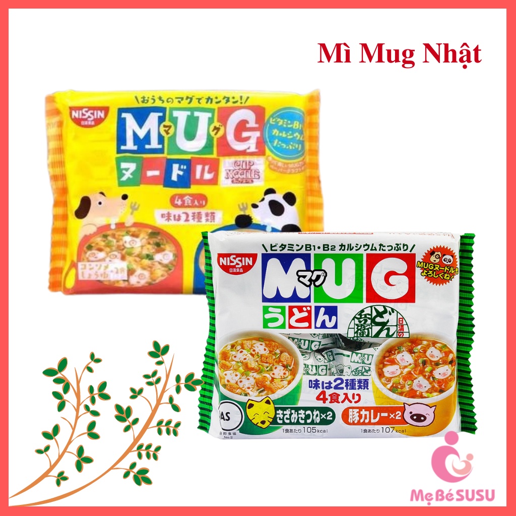 Mì Mug Nhật Vàng/Xanh cho bé ăn dặm trên 1 Tuổi [HSD T8/2022]