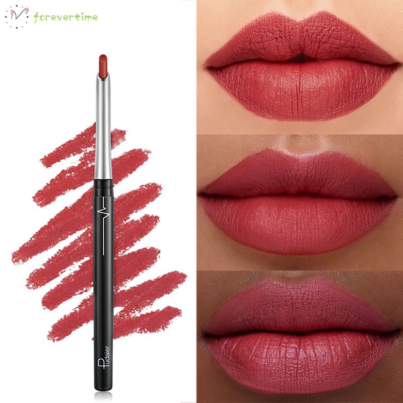 #Trang điểm# 17 Colors Matte Lip Liner Smudge Proof Long Lasting Lip Pencil for Women Makeup